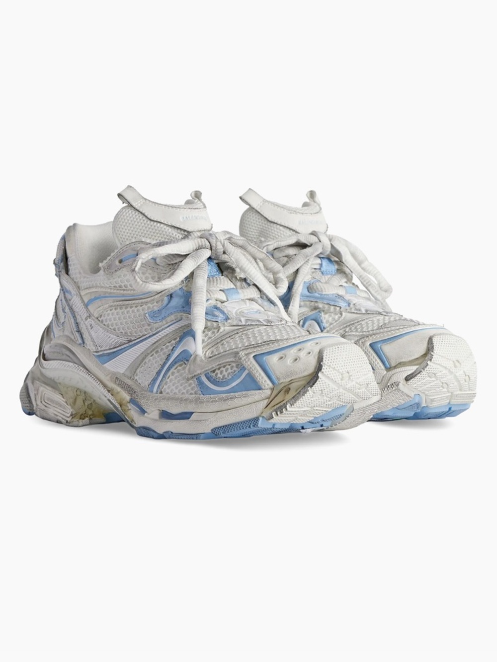 Balenciaga NEW in box Runner 2.0 Sneakers white/ cream/ pastel blue 38